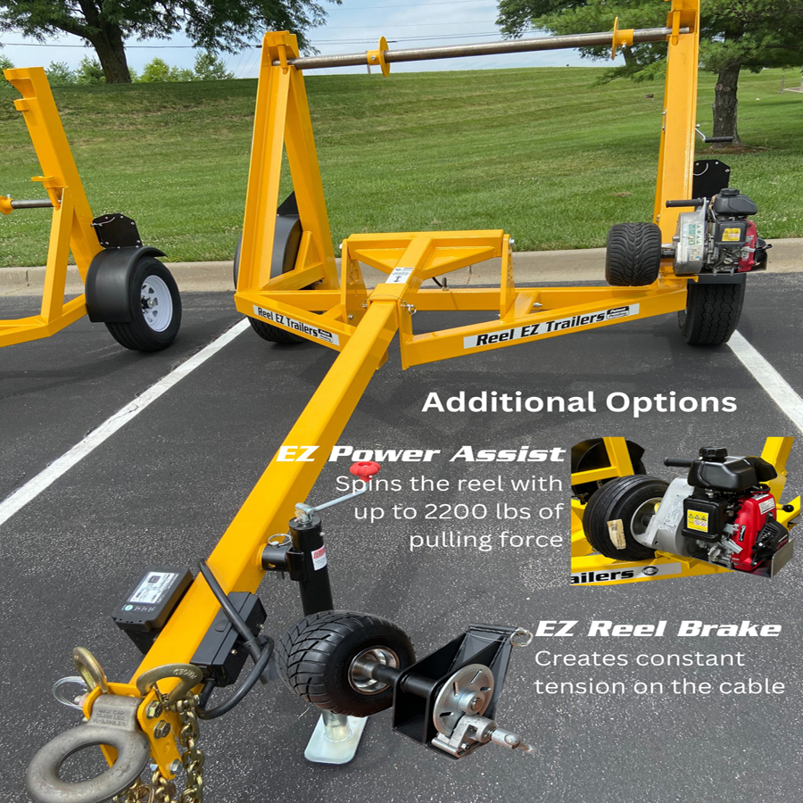 Reel EZ | EZ 80 Cable Reel Trailers | Budco Fiber